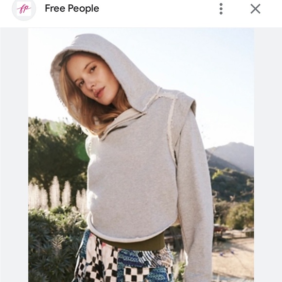 Free people cropped incognito hoodie. Size small. - Picture 1 of 2